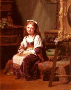 Fritz Zuber-Buhler The First Cherries oil painting on canvas